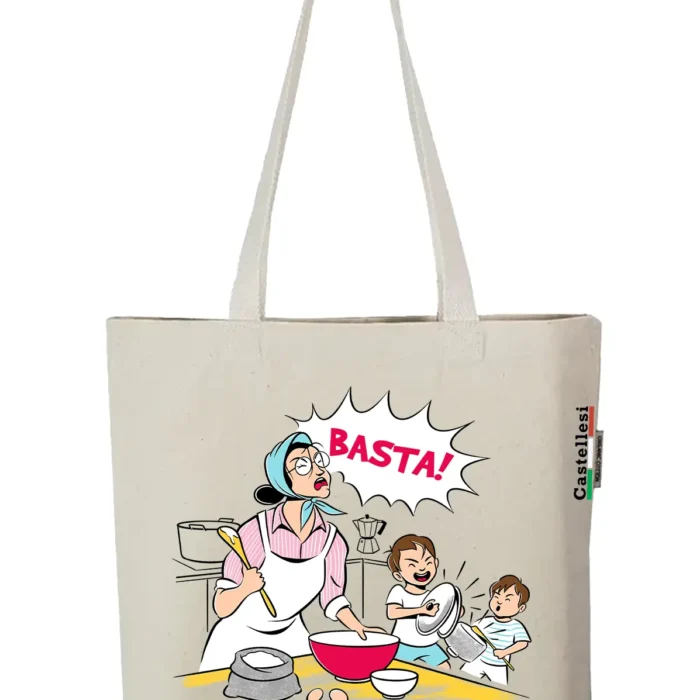 Castellesi Basta Tote Bag, 100% Organic Tote Bag